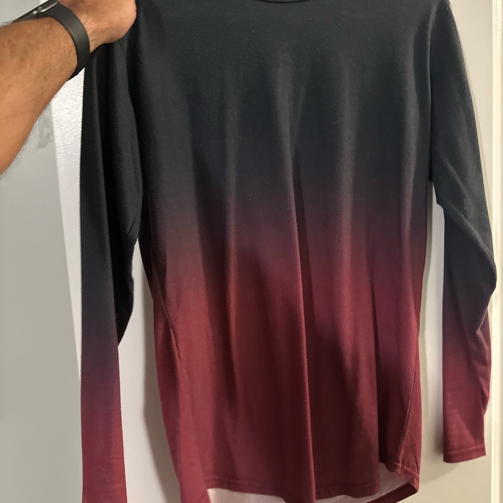 Amazon Essentials Black and Red Long Sleeve Tee